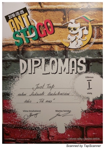 JustTap diplomas Ant stogo